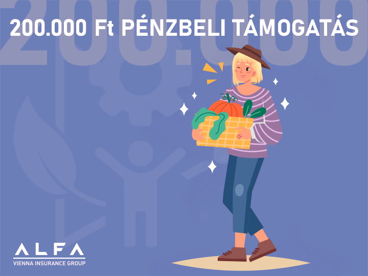 200.000 Ft-os pénzbeli támogatás Kisléptékű biogazdaságok részére