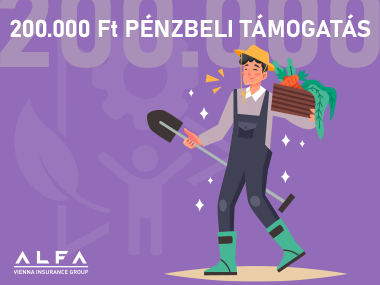 Közösségi kertek részére 200.000 Ft-os pénzbeli támogatás
