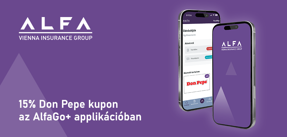 15% Don Pepe kedvezmény az AlfaGo+ applikációban