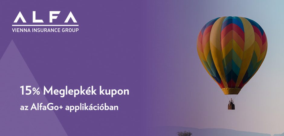 Meglepkék kupon az AlfaGo+ appban: élmények kedvezménnyel