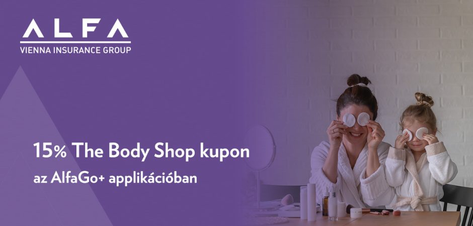 The Body Shop kupon az AlfaGo+ appban: természet ihlette szépségápolás kedvezménnyel