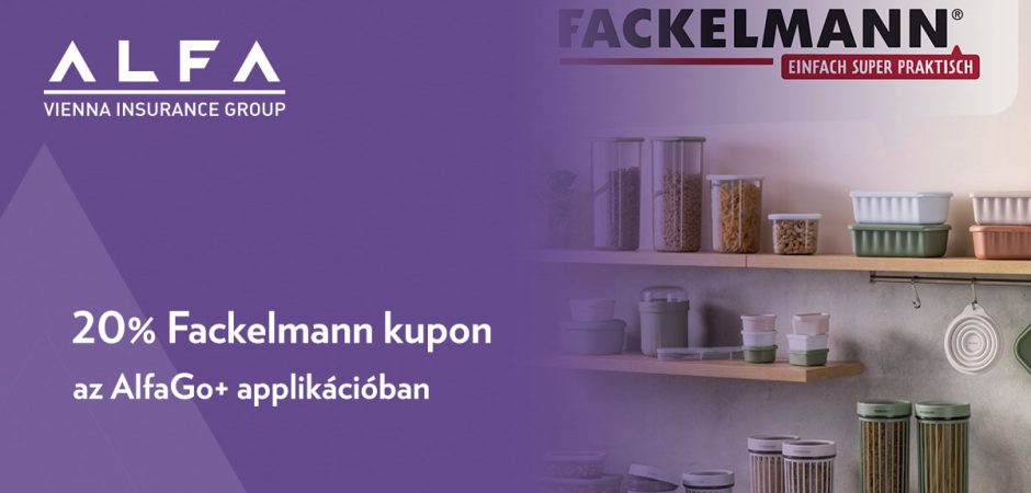 Új kupon az AlfaGo+-ban: 20% kedvezmény a Fackelmann kínálatára
